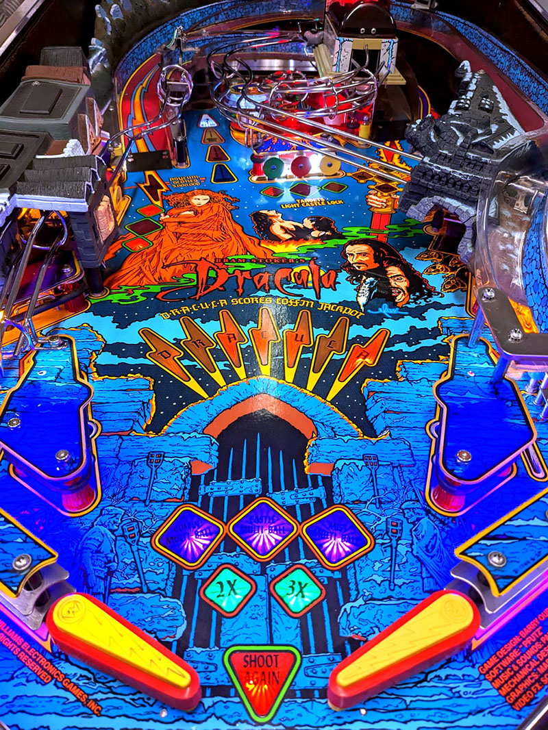 Bram Stoker's Dracula Pinball Machine - Playfield View